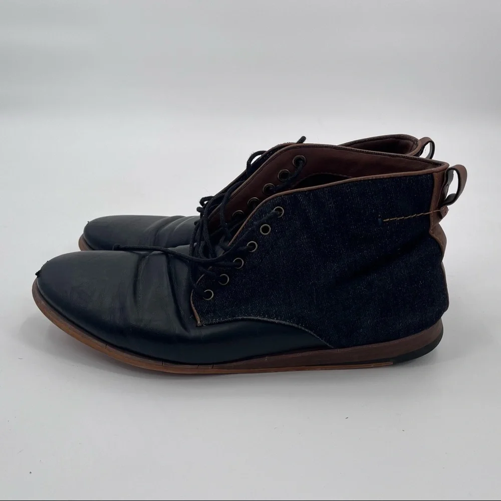 Call It Spring black leather boots shoes size 9.5